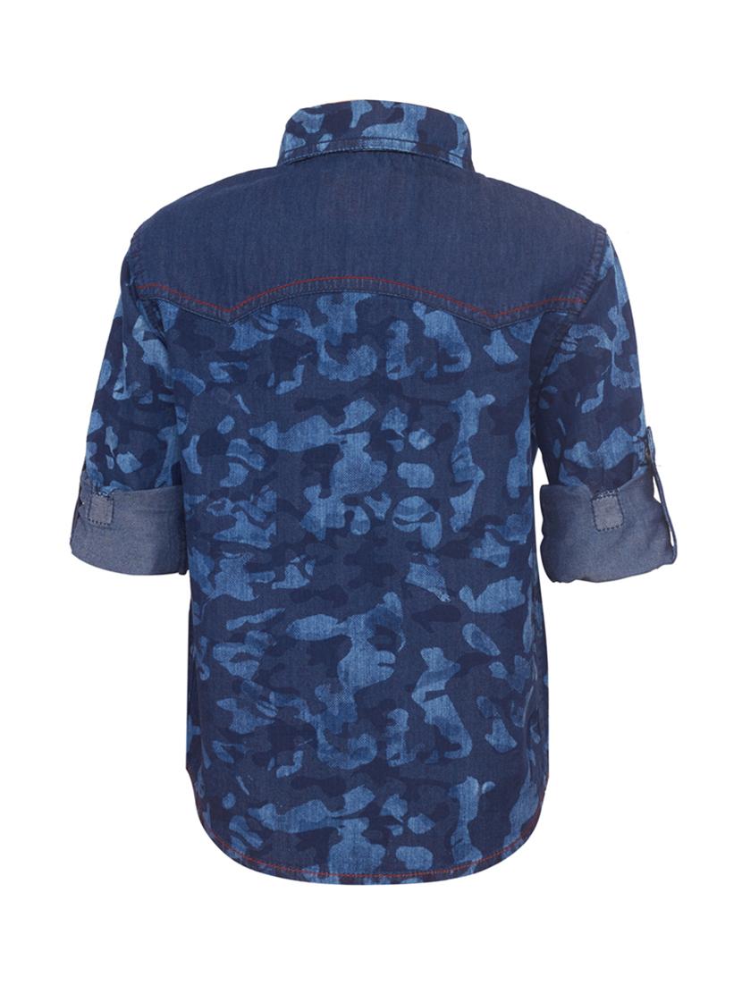 dark blue cotton shirt - 15029733 - Zoom Image - 2