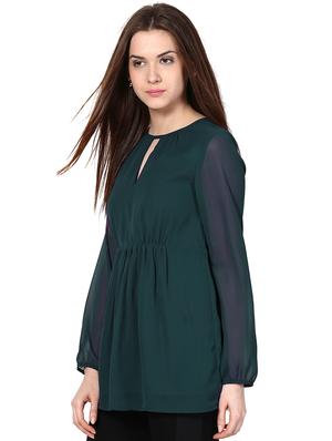 keyhole front a-line top - 15029770 - Standard Image - 2