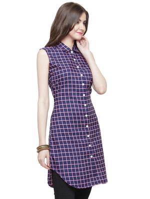 Checkered straight kurta - 15029885 - Standard Image - 2