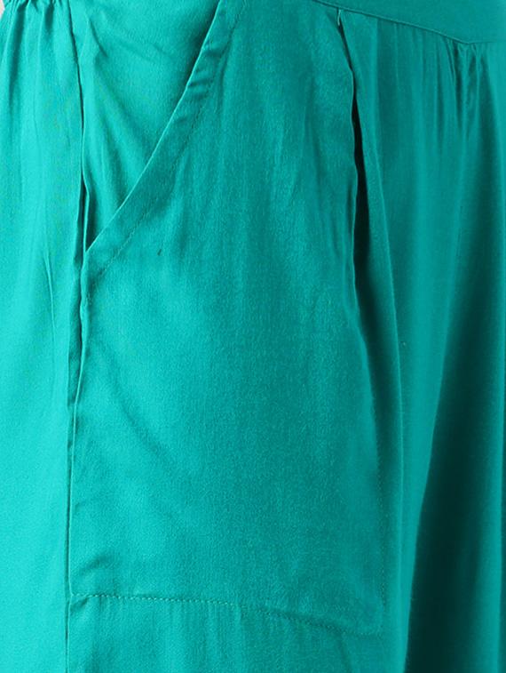 black cotton kurta palazzo set - 15030395 - Zoom Image - 5