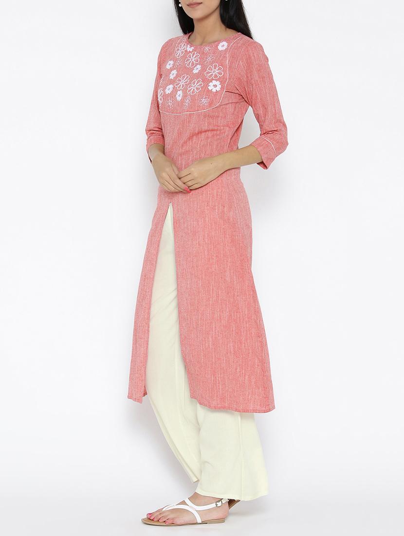 pink kurta palazzo set - 15030403 - Zoom Image - 2