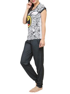 Multicolored printed nightwear pajama set - 15030633 - Standard Image - 2