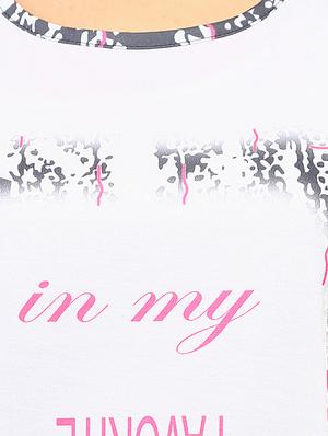 multicolored printed capri nightwear set - 15030653 - Standard Image - 5
