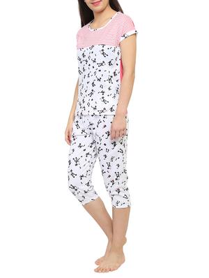 multicolored printed capri nightwear set - 15030658 - Standard Image - 2