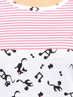 multicolored printed capri nightwear set - 15030658 - Standard Image - 5