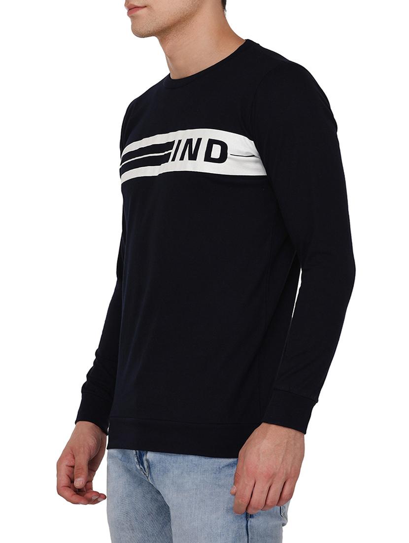 black cotton chest print tshirt - 15030767 - Zoom Image - 2