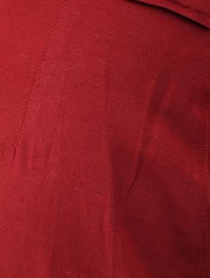 red linen wrap skirts - 15030778 - Standard Image - 5