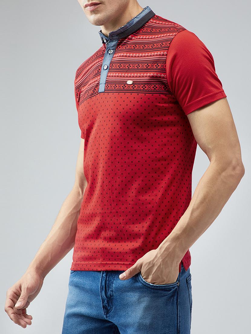 red cotton all over print t-shirt - 15030913 - Zoom Image - 2