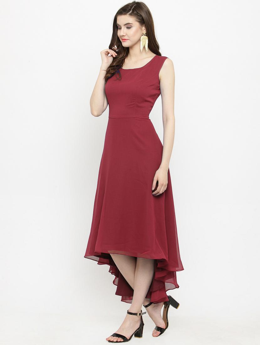 round neck asymmetric dress - 15031073 - Zoom Image - 2