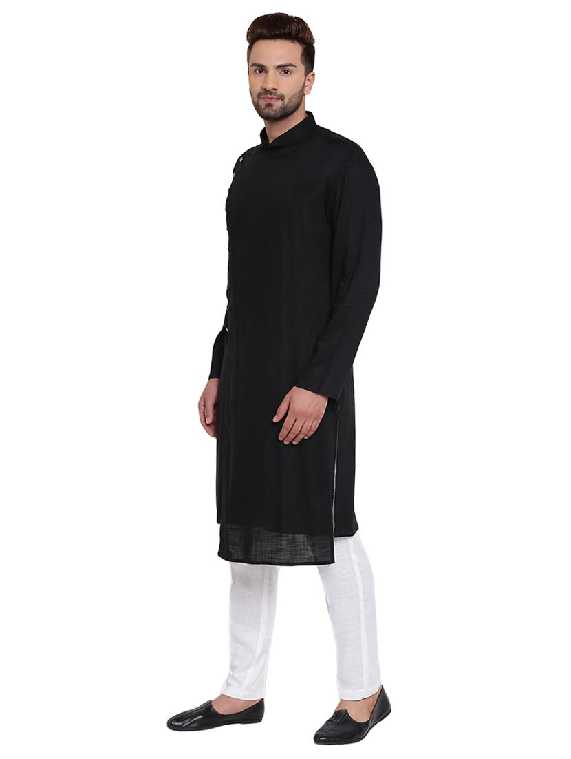 black rayon ethnic wear set - 15031318 - Zoom Image - 2