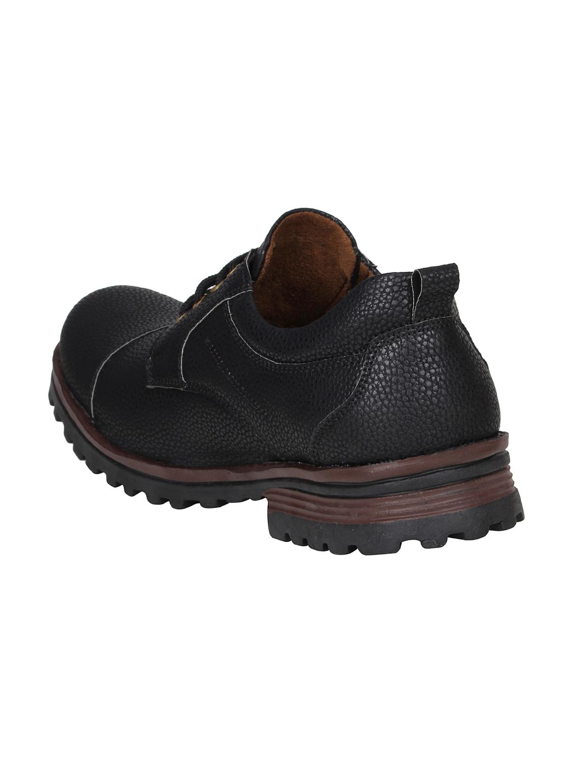black faux leather derby - 15032229 - Zoom Image - 2