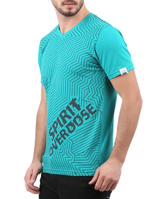 light blue cotton front print tshirt - 15032355 - Standard Image - 2