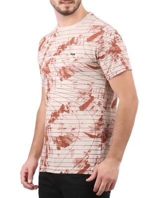 brown cotton all over print tshirt - 15032356 - Standard Image - 2