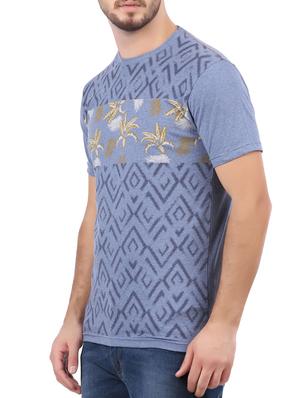 blue cotton front print tshirt - 15032380 - Standard Image - 2