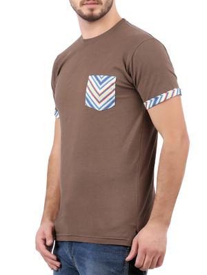 brown cotton pocket tees tshirt - 15032384 - Standard Image - 2
