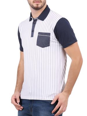 white cotton pocket t-shirt - 15032438 - Standard Image - 2
