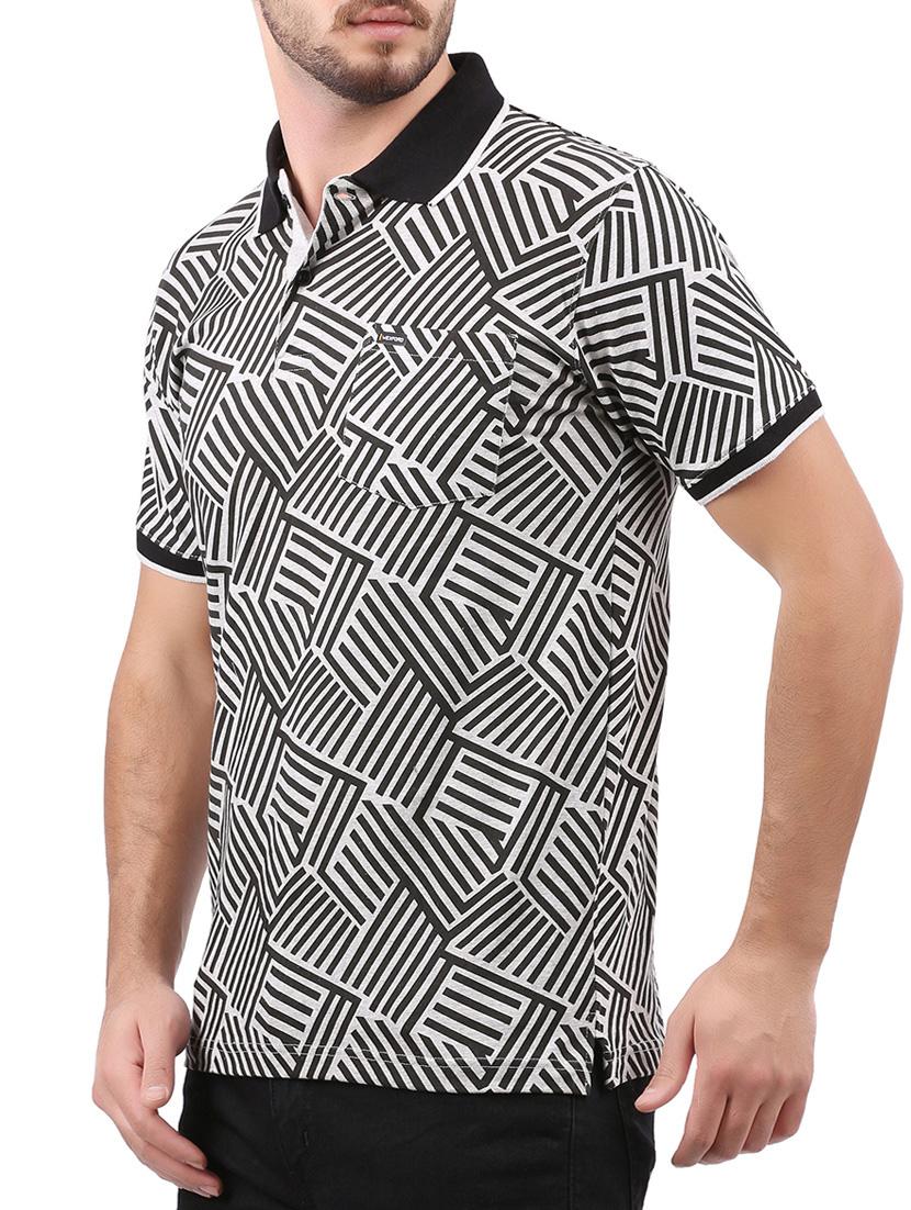 black monochrome all over print t-shirt - 15032441 - Zoom Image - 2