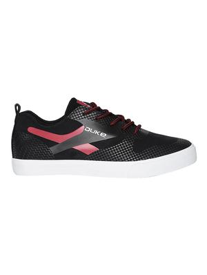black leatherette lace up sneaker - 15033362 - Standard Image - 2