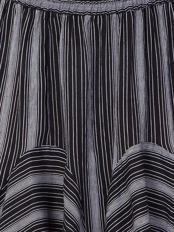 black printed rayon flared skirt - 15033457 - Zoom Image - 5