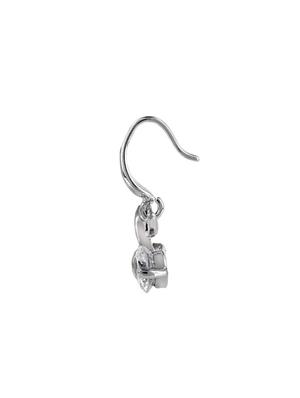 silver metal drop earrings - 15033895 - Standard Image - 2