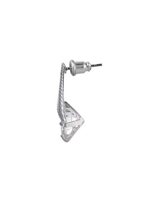 silver metal drop earrings - 15033896 - Standard Image - 2