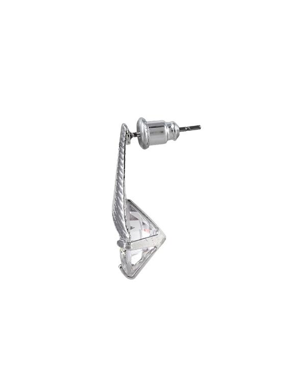 silver metal drop earrings - 15033896 - Zoom Image - 2