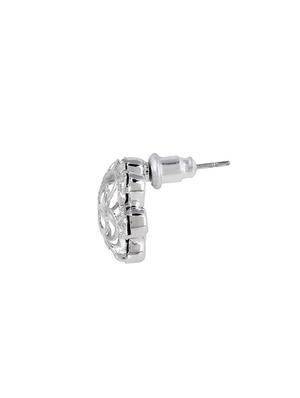 silver metal drop earrings - 15033906 - Standard Image - 2