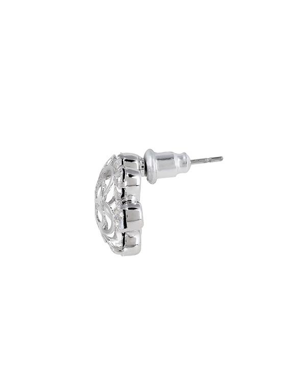 silver metal drop earrings - 15033906 - Zoom Image - 2