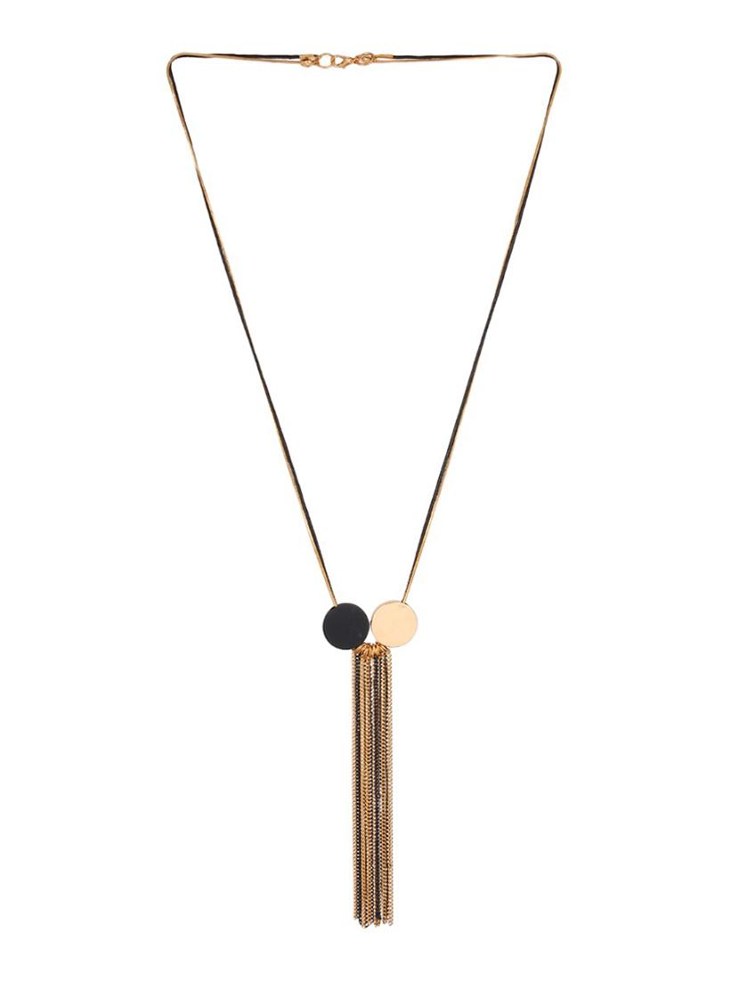 black metal long necklace - 15034022 - Zoom Image - 2