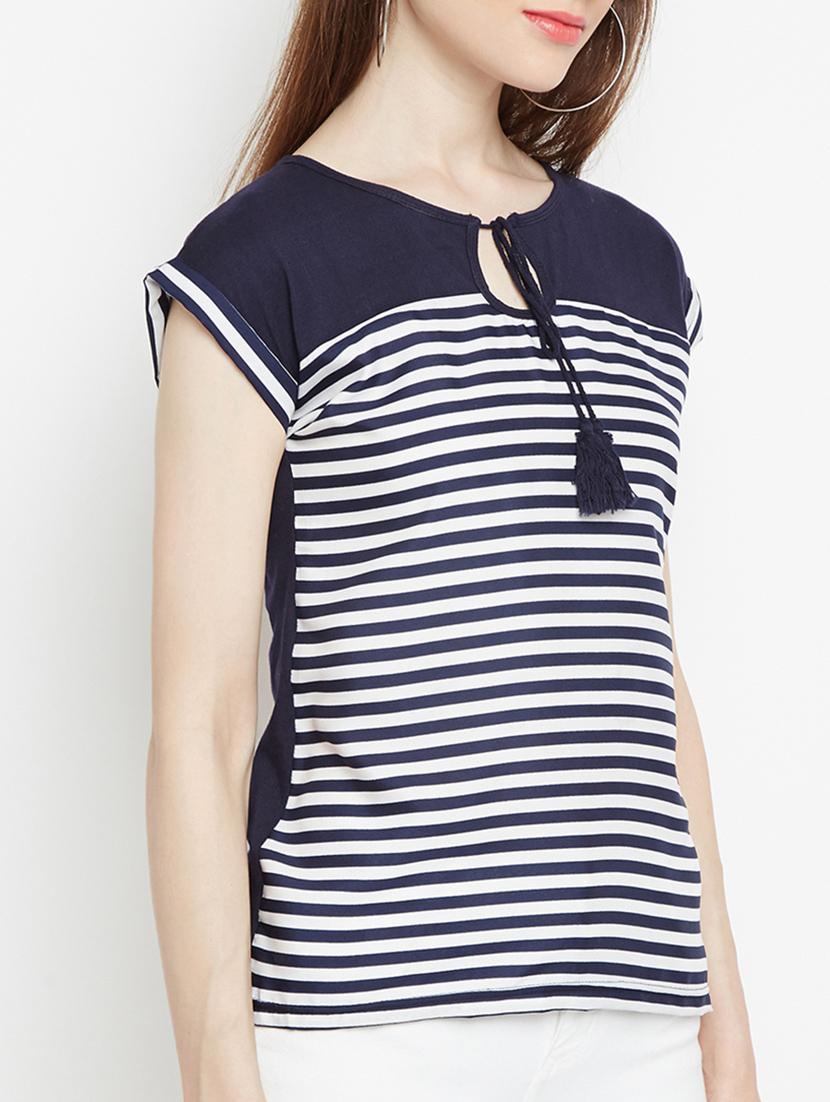 navy blue striped top - 15034194 - Zoom Image - 2