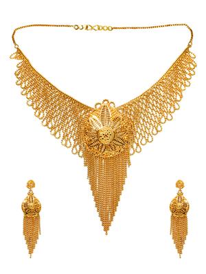 Gold Tone Necklace & Earrings Set - 15034424 - Standard Image - 2
