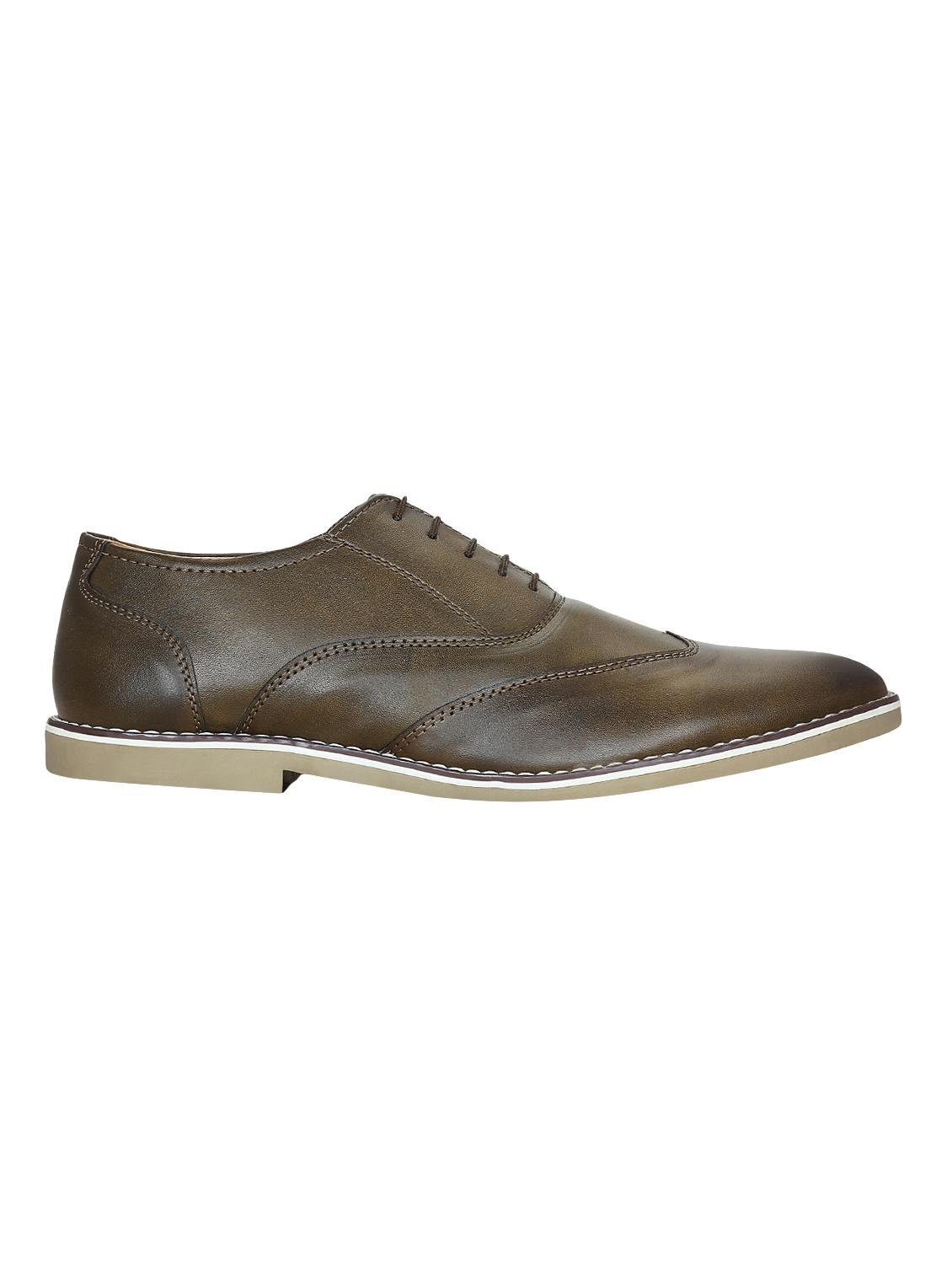 brown leatherette lace-up brouge - 15036852 - Zoom Image - 2