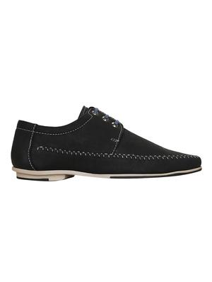 black leatherette lace up shoes - 15036853 - Standard Image - 2