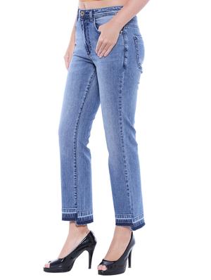 blue denim high rise jeans - 15037091 - Standard Image - 2