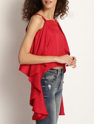 ruffled asymmetric top - 15037769 - Standard Image - 2