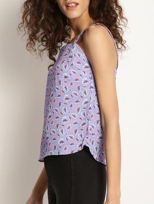 sleeveless leaf print top - 15037786 - Standard Image - 2