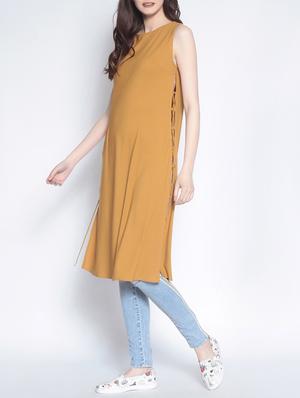 yellow solid a-line tunic - 15038413 - Standard Image - 2