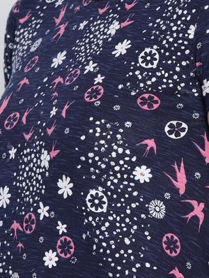 navy blue cotton aline dress - 15041401 - Standard Image - 5