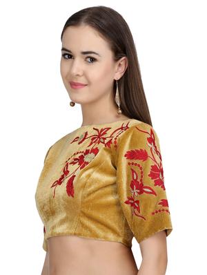 KAANCHIE NANGGIA yellow embroidered blouse - 15041920 - Standard Image - 2