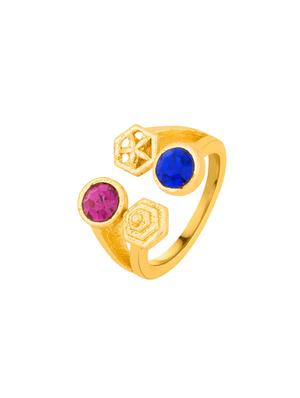 Gold brass hand ring - 15042145 - Standard Image - 2