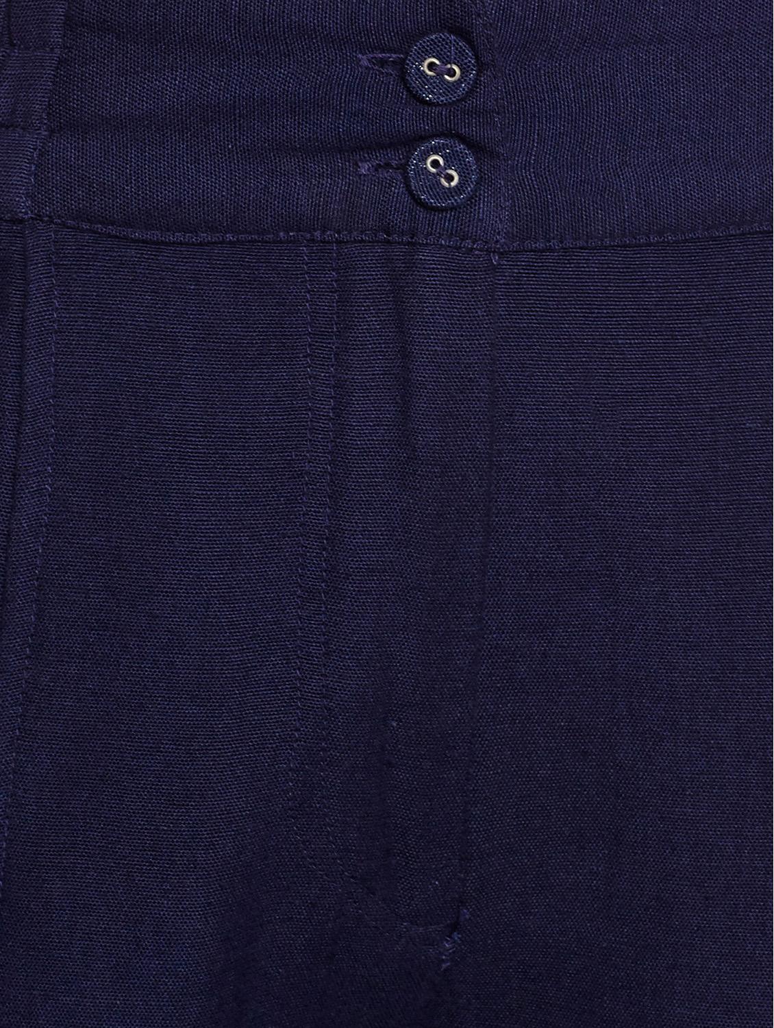 navy blue cotton wide leg trouser - 15042650 - Zoom Image - 5