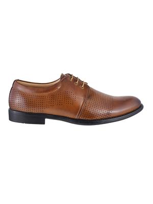 tan leatherette lace-up derby - 15043088 - Standard Image - 2