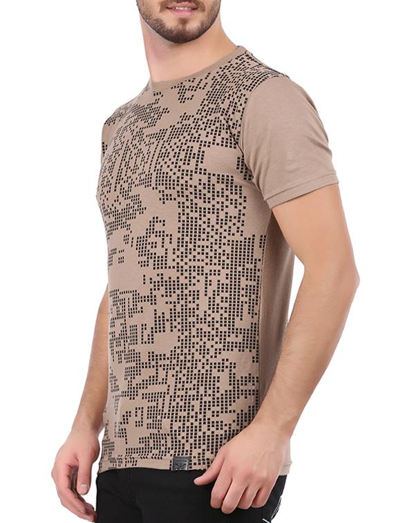 brown front print t-shirt - 15046236 - Zoom Image - 2