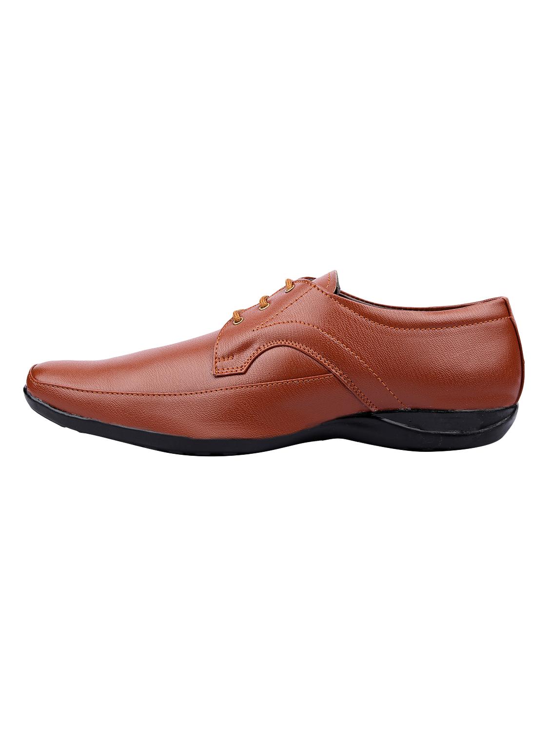 tan Leatherette lace-up derby - 15046423 - Zoom Image - 2