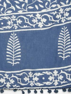blue cotton stole - 15047477 - Standard Image - 2