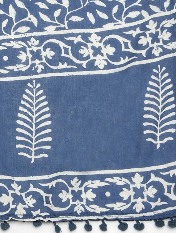 blue cotton stole - 15047477 - Zoom Image - 2