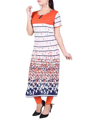 white rayon straight kurta - 15048405 - Standard Image - 2