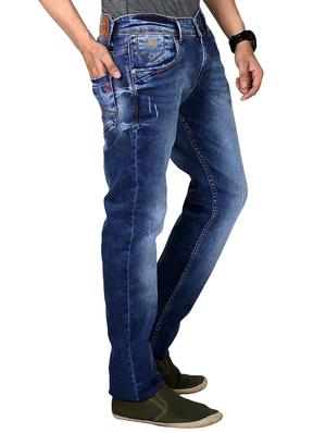 blue denim heavy washed jeans - 15049363 - Standard Image - 2