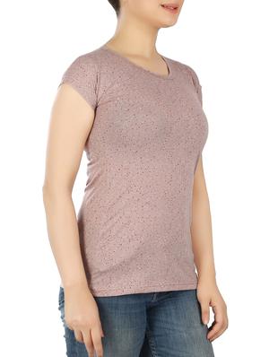 pink cotton printed tee - 15050331 - Standard Image - 2