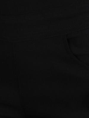 solid black cotton lycra jegging - 15050748 - Standard Image - 5